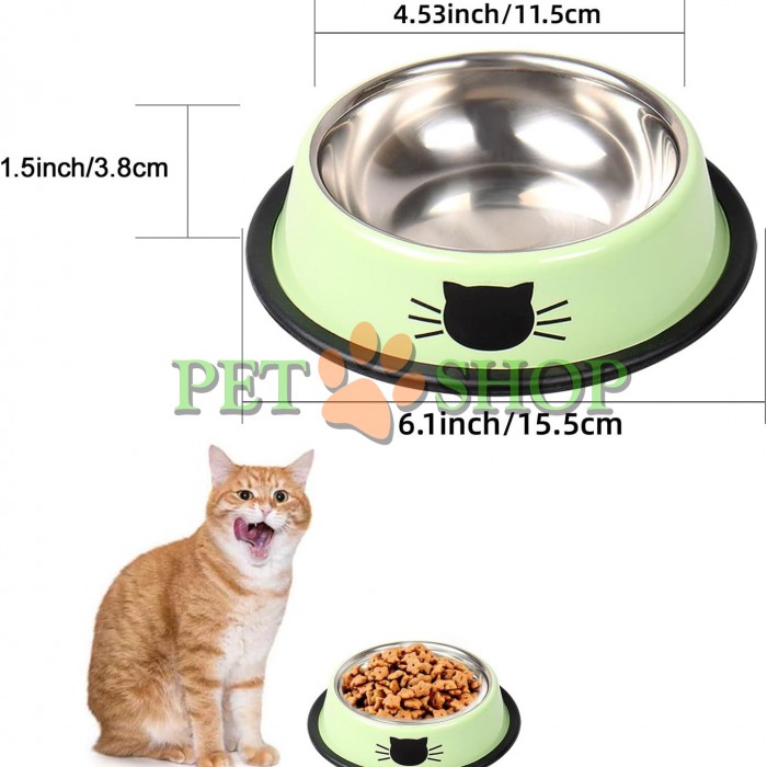 <p><strong>Bol metalic pentru pisici, Culori diferite: 15.5*11.5*3.8 cm.</strong></p>
