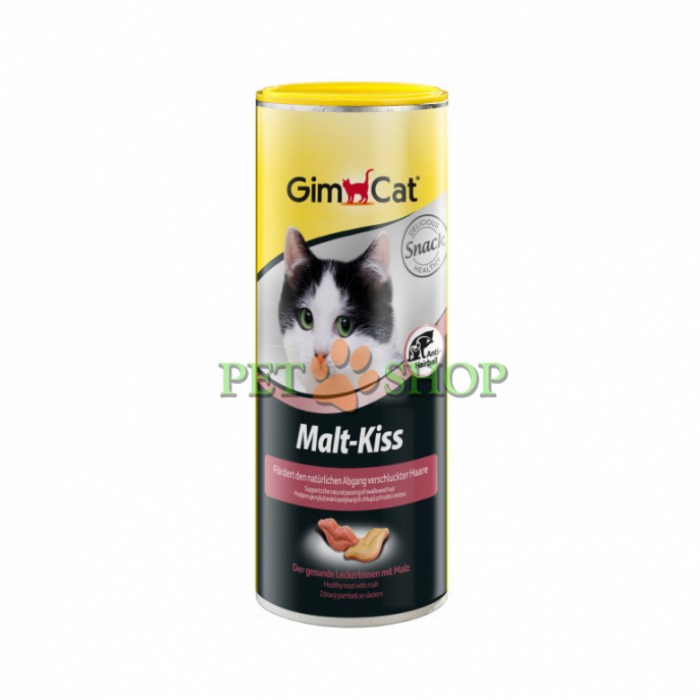 <p><strong>Продукт Gimpet Malt-Kiss содержит натуральный ароматный солод, специальные жировые компоненты и дериват молочного сахара с высоким содержанием ТГОС. Около 600 шт.</strong></p>