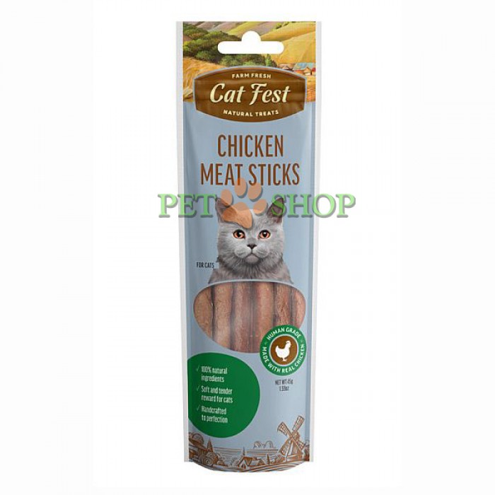<p><strong>CatFest мясные колбаски из курицы для кошек, 45 gr</strong></p>