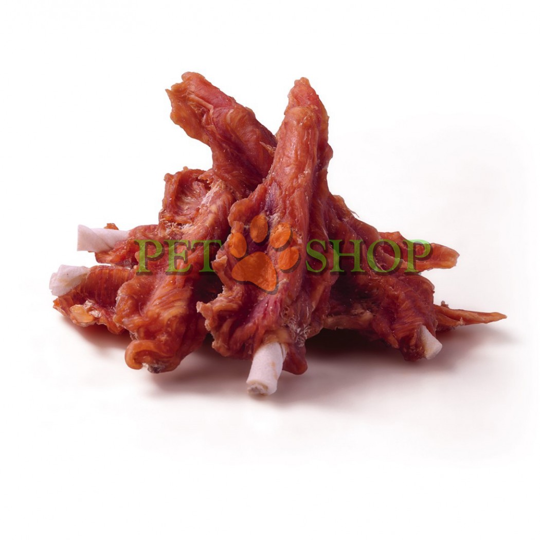 <p><strong>Delicatese pentru c&icirc;ini de talie medie și mare - fileu din carne de rață &icirc;nfășurate pe bastonașe de mestecat.</strong></p>