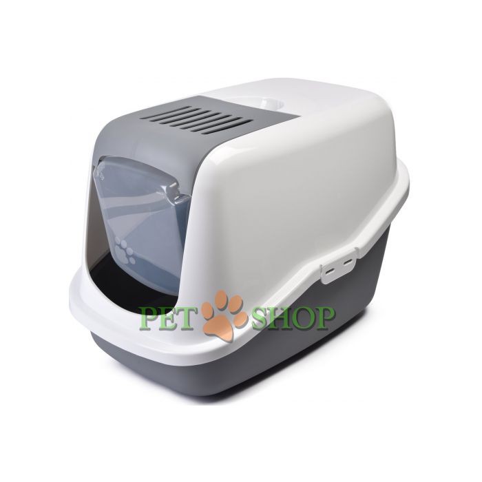 <p><strong>Туалет для кошек Savic "Nestor", закрытый, цвет: белый, светло-серый, 56 х 39 х 38,5 см</strong></p>
