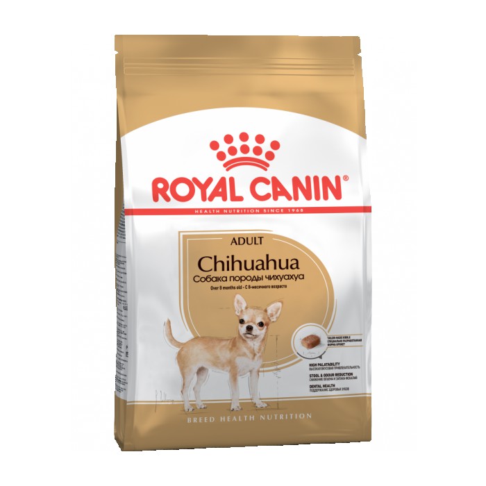 <p><strong>Полнорационное питание&nbsp;для собак породы Чихуахуа в возрасте с&nbsp;8 месяцев и на протяжении всей жизни.</strong></p>
