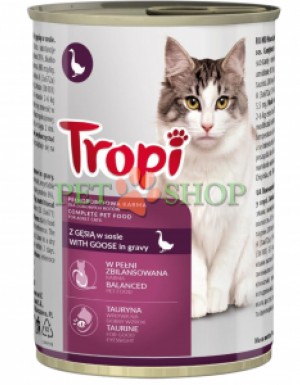 <p><strong>Tropi кусочки гуся&nbsp;для кошек 415 Гр</strong></p>