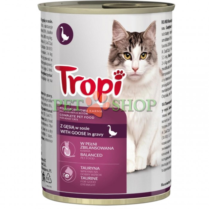 <p><strong>Tropi&nbsp;bucăți de g&acirc;scă&nbsp;pentru pisici&nbsp;415 Gr</strong></p>