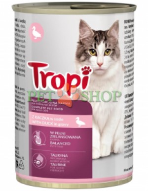 <p><strong>Tropi&nbsp;bucăți de rață&nbsp;pentru pisici&nbsp;415 Gr</strong></p>