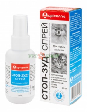 <p><strong>Stop-prurit spray</strong> &mdash; preparat complex cu efect antiinflamator, destinat tratamentului dermatitelor acute și cronice (dermatită atopică, eczeme, neurodermatită difuză, excoriații, alopecie, dermatite infectate, reacții la mușcături de insecte), precum și al otitelor de etiologie alergică sau bacteriană.</p>