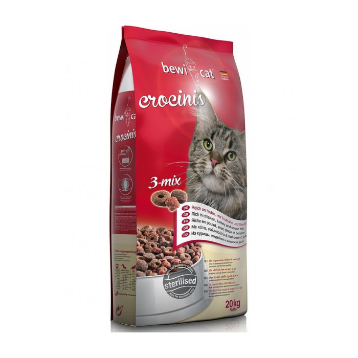 <p><strong>Bewi Cat&nbsp;Crocinis&nbsp;3-Мix Корм сухой для привередливых кошек из птицы индейки и рыбы, 1 кг на развес</strong></p>