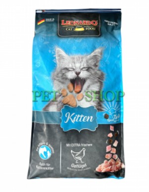 <p><strong>Сухой корм Leonardo Kitten для котят в возрасте до одного года, а также для беременных и кормящих кошек, 1 кг на развес.</strong></p>