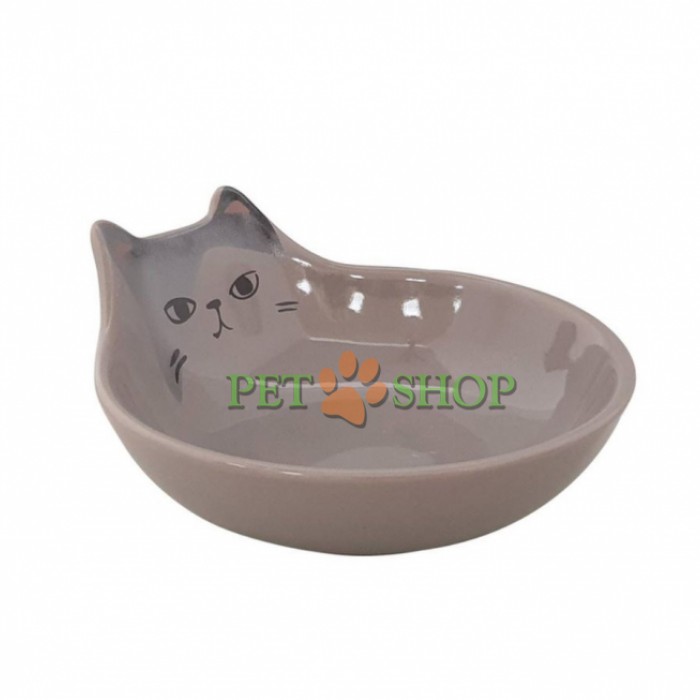 <p><strong>Миска для котов Nobby Kato керамическая серая &Oslash; 12x5.5 см, 150 мл</strong></p>