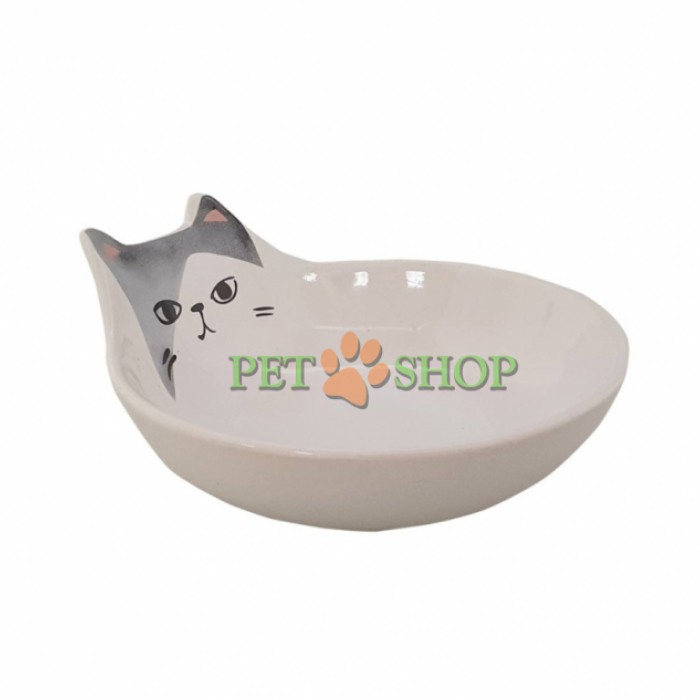 <p><strong>Миска для котов Nobby Kato керамическая серая &Oslash; 12x5.5 см, 150 мл</strong></p>