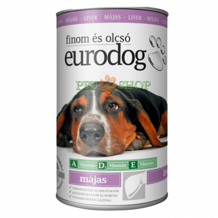 <p><strong>«Eurodog» полнорационный консервный корм для собак с печенью</strong></p>
