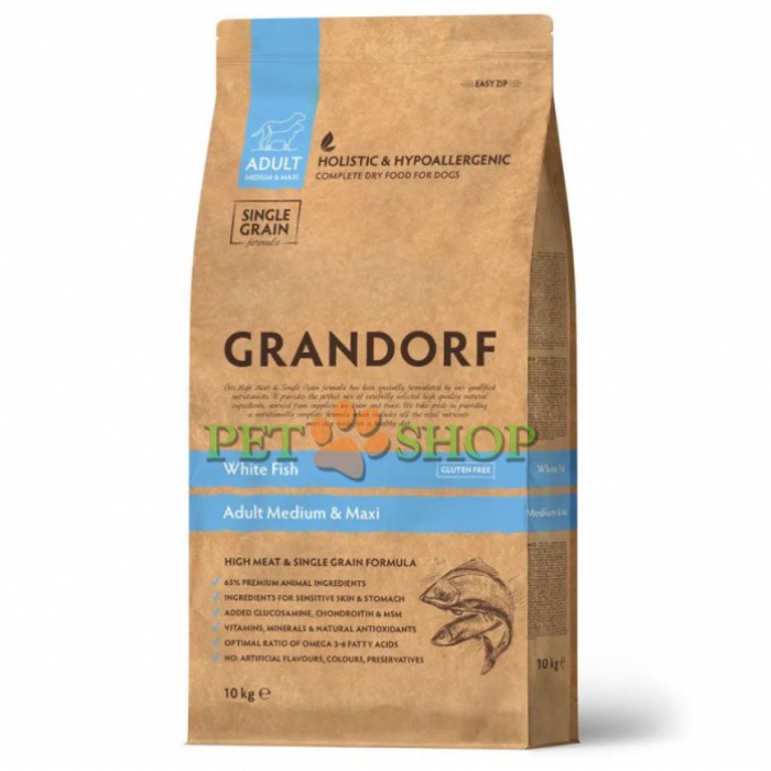 <p><strong>Pentru c&acirc;ini adulți de rase&nbsp;medii&nbsp;și mari, cu activitate normală, piele și blană sensibile sau predispuși la alergii.</strong></p>