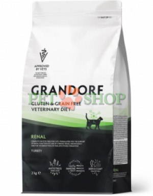 <p><strong>Grandorf Veterinary Diet Cat Renal</strong> - полнорационный диетический сухой корм для кошек, разработанный для поддержки функции почек при хронической болезни почек и для снижения образования оксалатных камней. Формула на основе бескостной индейки.</p>