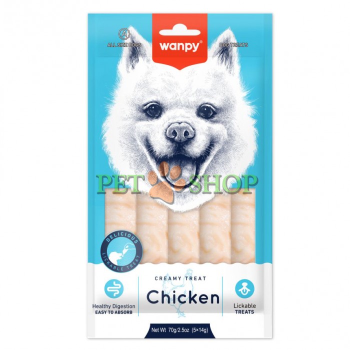 <p><strong>Creamy Snack&nbsp;pe bază de carne de pui pentru caini, 14 grame - 1 plic</strong></p>