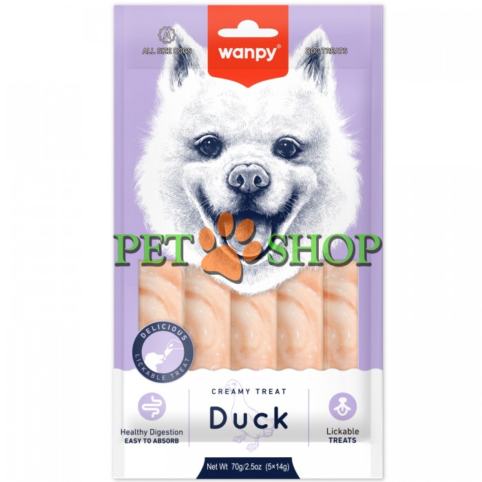 <p><strong>Creamy Snack&nbsp;pe bază de carne de rata&nbsp;pentru caini, 14 grame - 1 plic</strong></p>