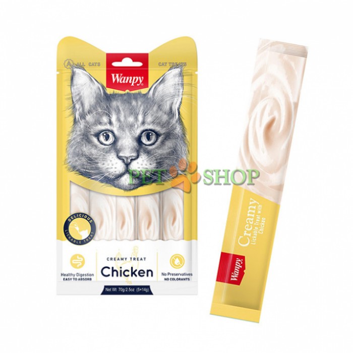 <p><strong>Creamy Snack cu carne de pui&nbsp;pentru pisici adulte și pisoi de peste 3 luni, 14 grame - 1 plic&nbsp;</strong></p>