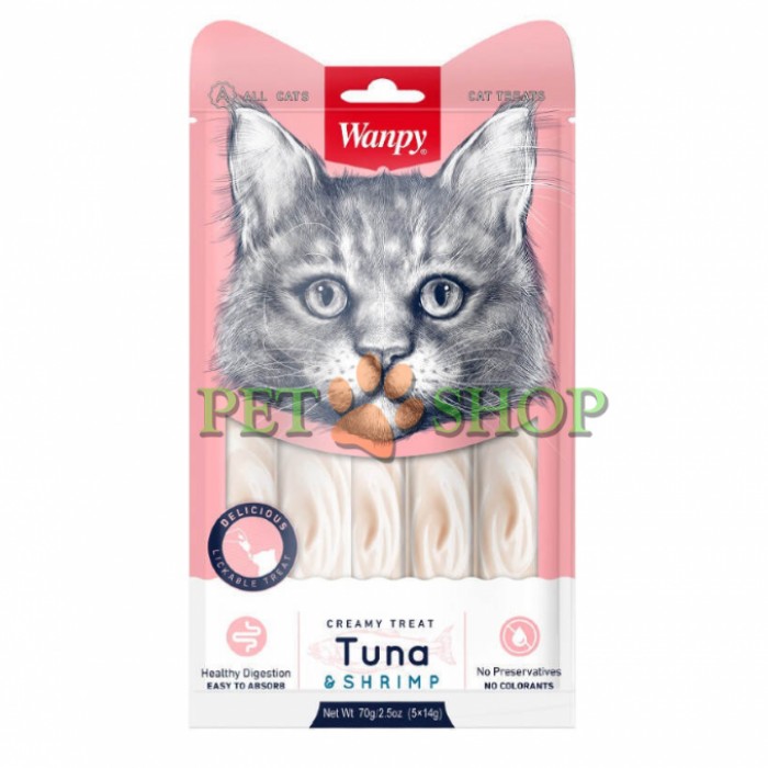 <p><strong>Creamy Snack&nbsp;bazată pe ton, creveți și carne de pui&nbsp;pentru pisici adulte și pisoi de peste 3 luni, 14 grame - 1 plic&nbsp;</strong></p>