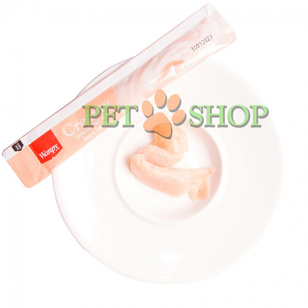 <p><strong>Аппетитное лакомство с кремовой текстурой на основе тунца, лосося и куриного мяса для взрослых кошек и котят старше 3 месяцев, 14 грамм - 1 пакетик</strong></p>