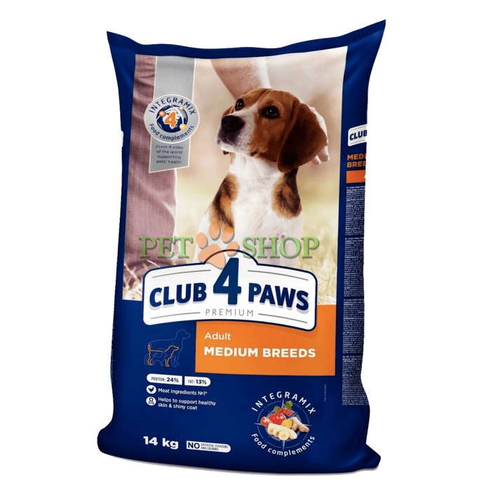 <p><strong>Сухой премиум-рацион содержит мясные ингредиенты на первом месте в составе, сбалансированное сочетание белков и жиров 24/13, и прекрасно подходит собакам средних пород весом от 11 до 25 кг и в возрасте от 1 года.</strong></p>