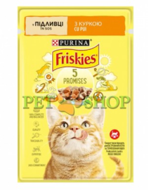 <p><strong>Влажный корм Friskies с курицей в соусе 85 гр</strong></p>