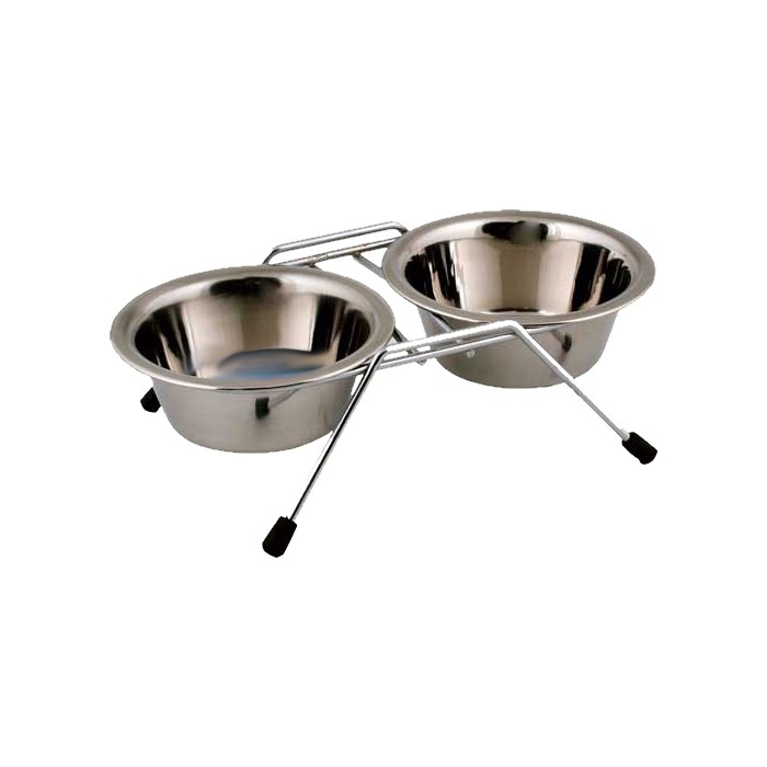 <p><strong>Металлические&nbsp;миски на стойке для еды и воды 1,8&nbsp;л</strong></p>
