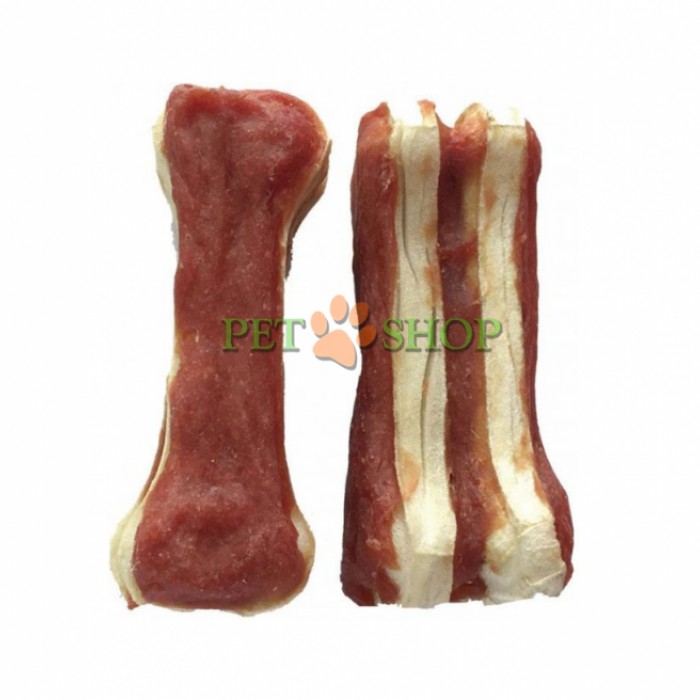 <p><strong>Лакомство для собак Lucky Star сэндвич из мяса утки и прессованной кости 15.5 см, 1 шт</strong></p>